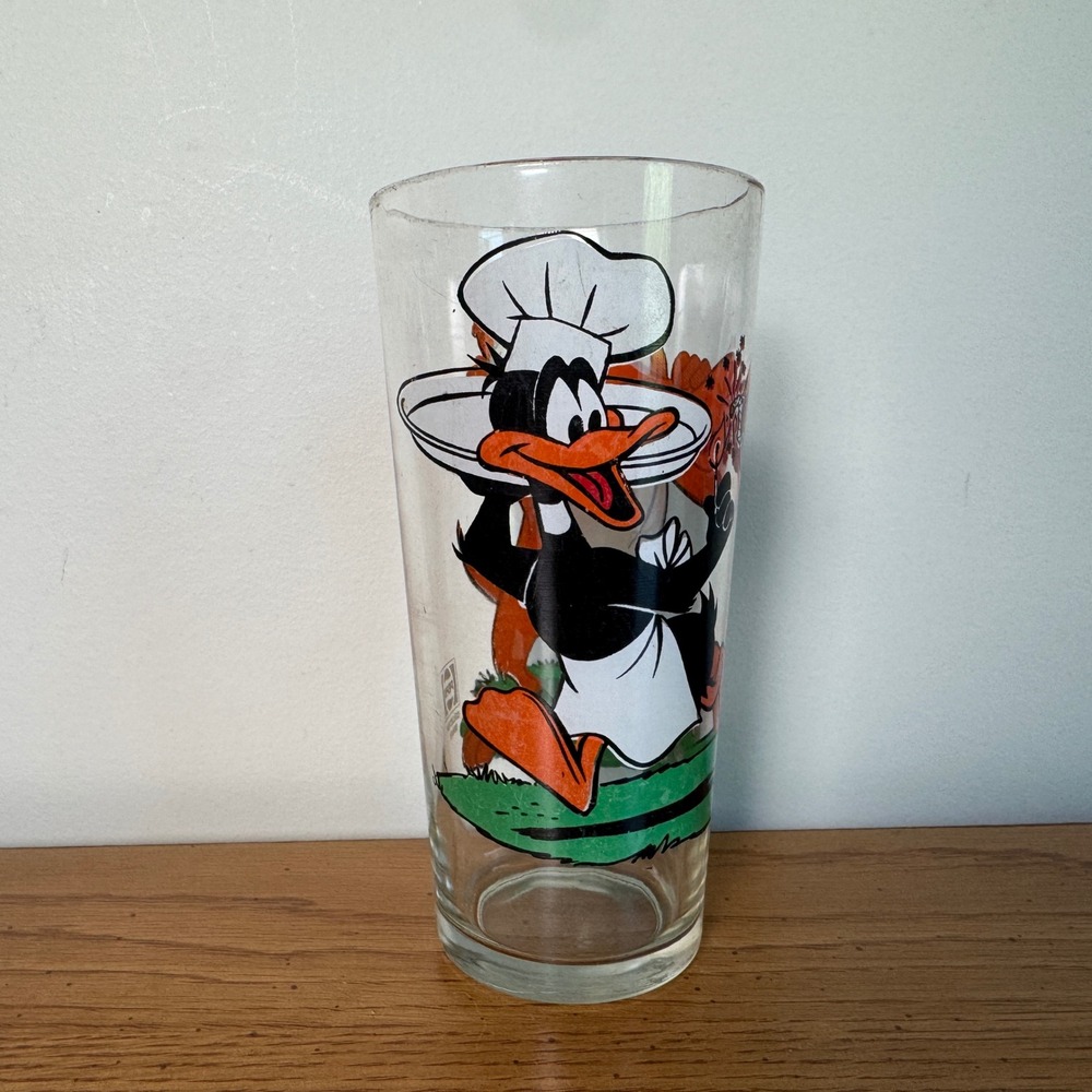 Vintage 1976 Pepsi Collector Series Looney Tunes Daffy Duck Taz‎ Glass Tumbler